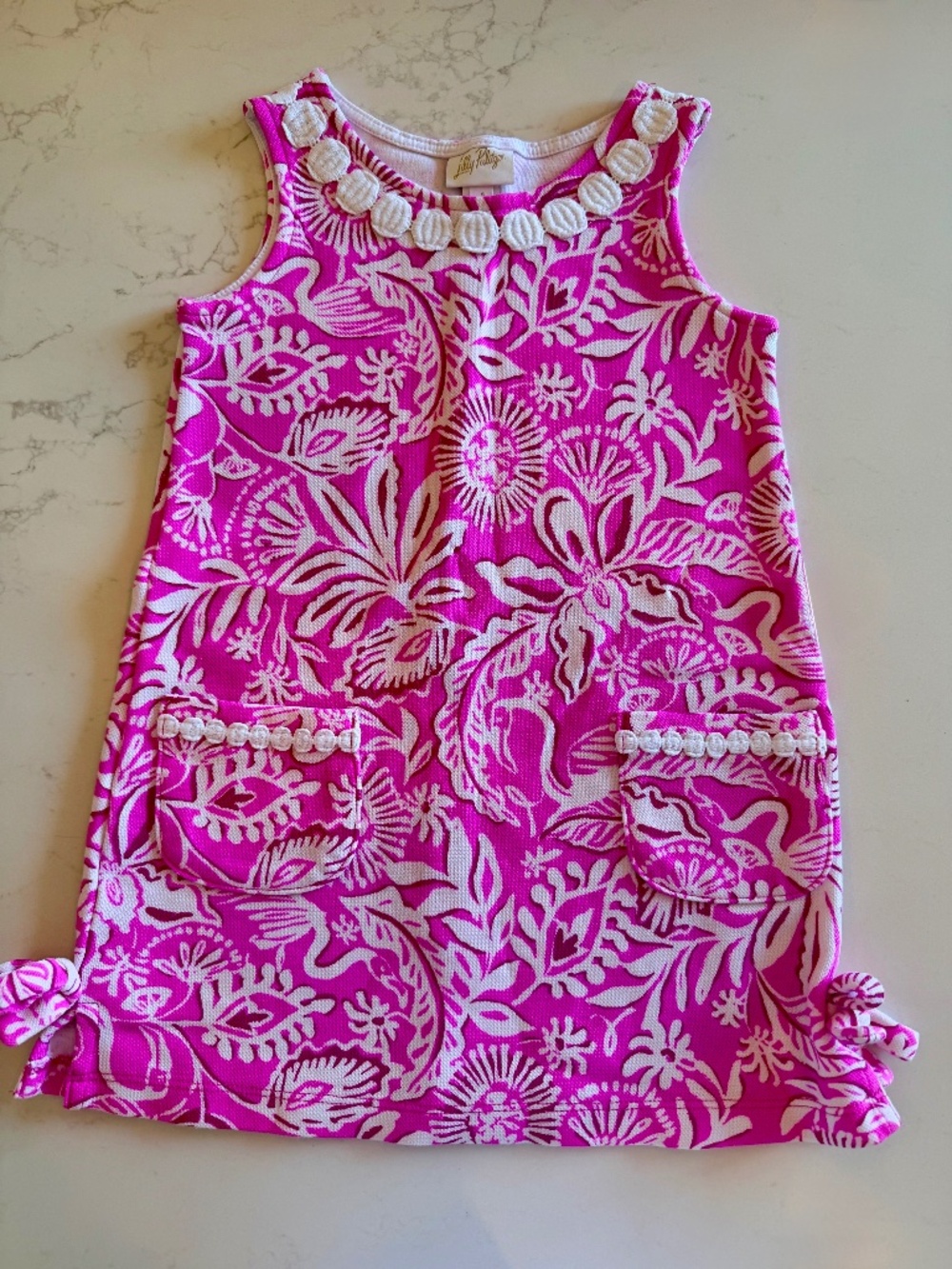Lilly Pulitzer Knit Shift Passion Fruit Pink Absolutely Flamazing Small 4-5